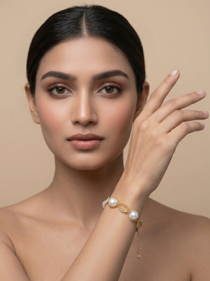 Freshwater Pearl Spiral Design Bracelet | Statement Jewelry