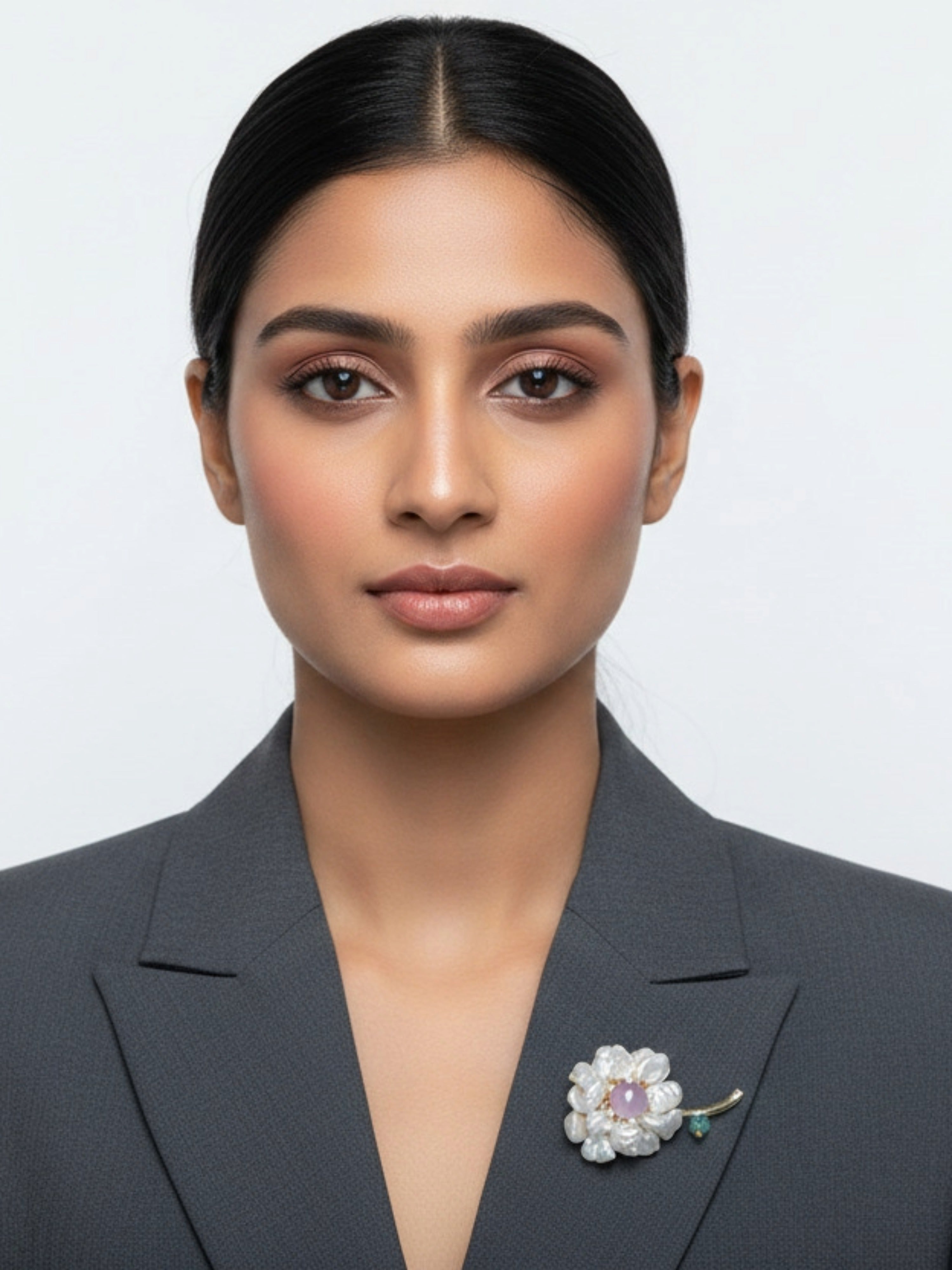 Statement Jewellery Baroque Pearl Floral Brooch – Handcrafted Elegance