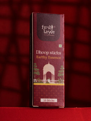 FIRSTLAYER Natural Dhoop Sticks | Herbal Incense for Puja, Meditation & Positive Energy | Long Lasting Fragrance | Earthy Essence