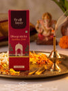 FIRSTLAYER Natural Dhoop Sticks | Herbal Incense for Puja, Meditation & Positive Energy | Long Lasting Fragrance |Golden Zest