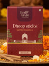 FIRSTLAYER Natural Dhoop Sticks | Herbal Incense for Puja, Meditation & Positive Energy | Long Lasting Fragrance | Earthy Essence