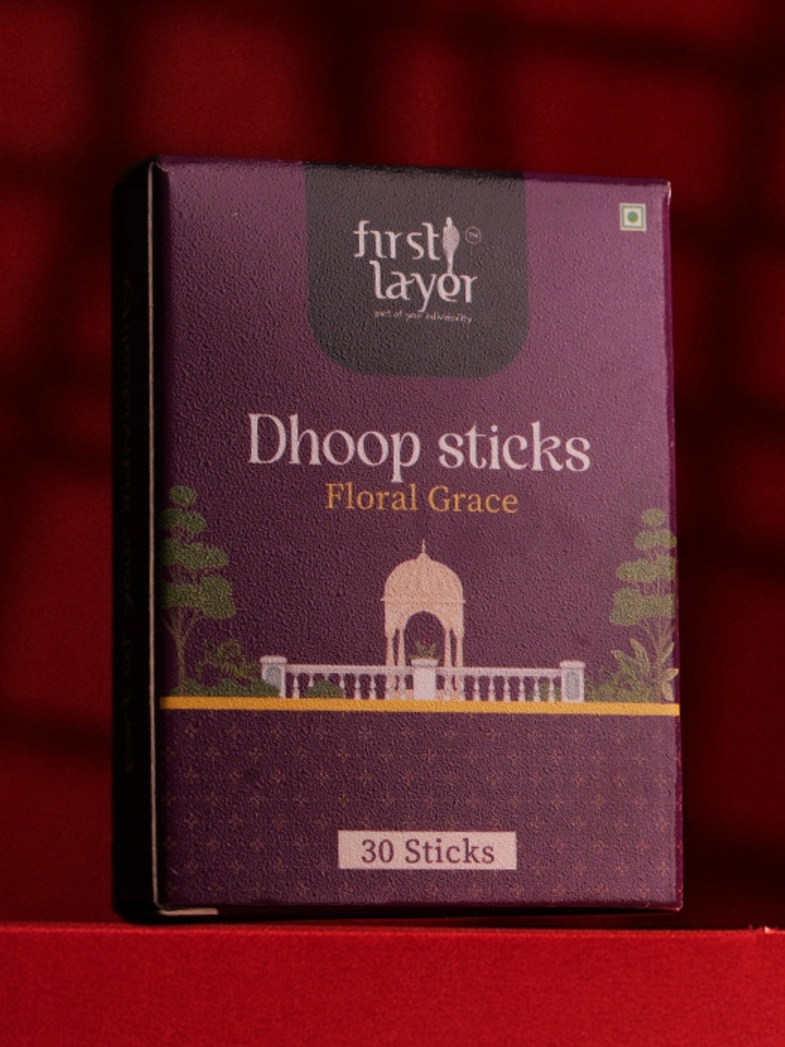 FIRSTLAYER Natural Dhoop Sticks | Herbal Incense for Puja, Meditation & Positive Energy | Long Lasting Fragrance |Floral Grace