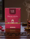 FIRSTLAYER Sacred Rose Natural Dhoop Sticks | Herbal Incense for Puja, Meditation & Positive Energy | Long Lasting Fragrance |Sacred Rose