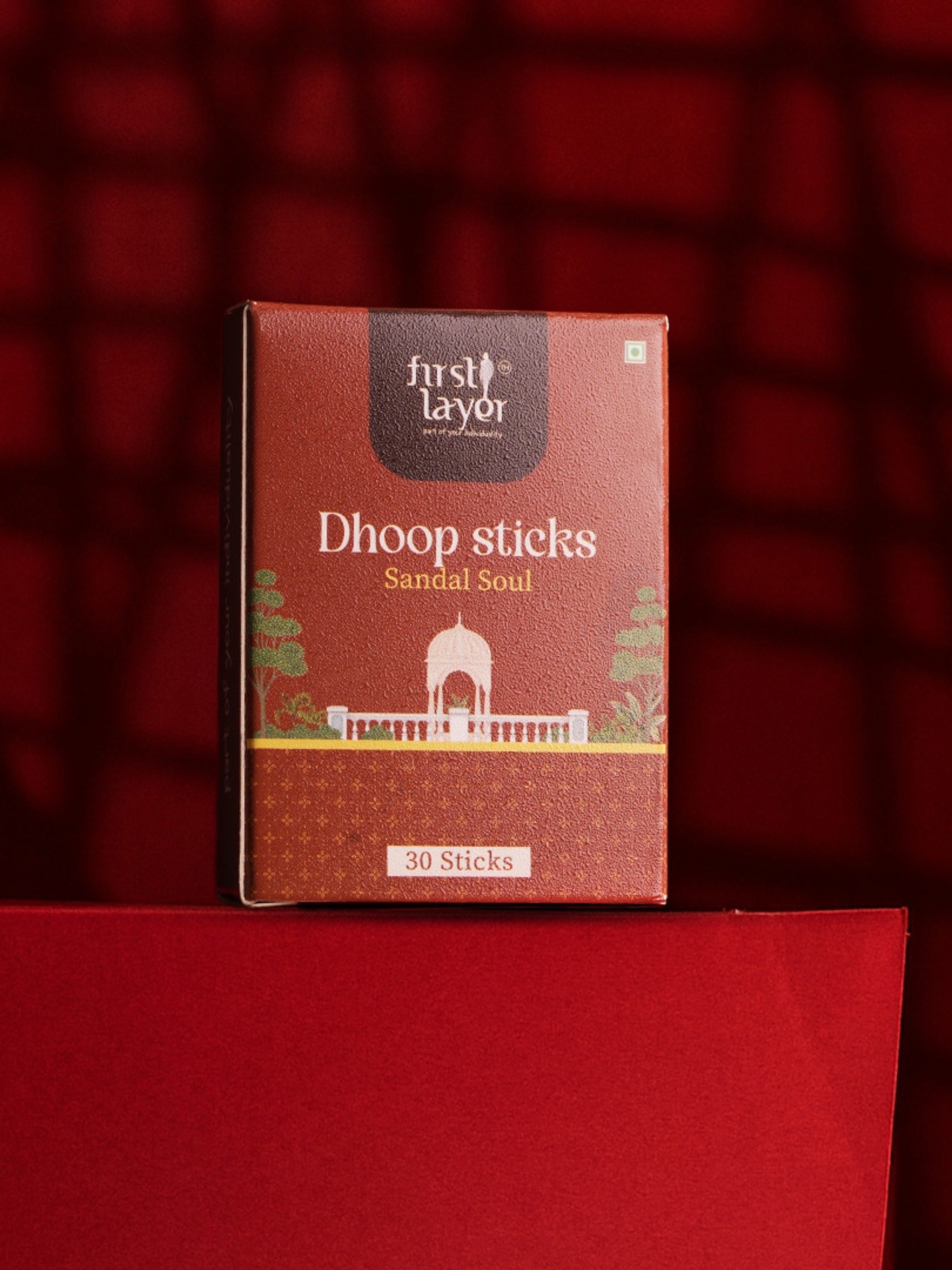 FIRSTLAYER Natural Dhoop Sticks | Herbal Incense for Puja, Meditation & Positive Energy | Long Lasting Fragrance | Sandal Soul