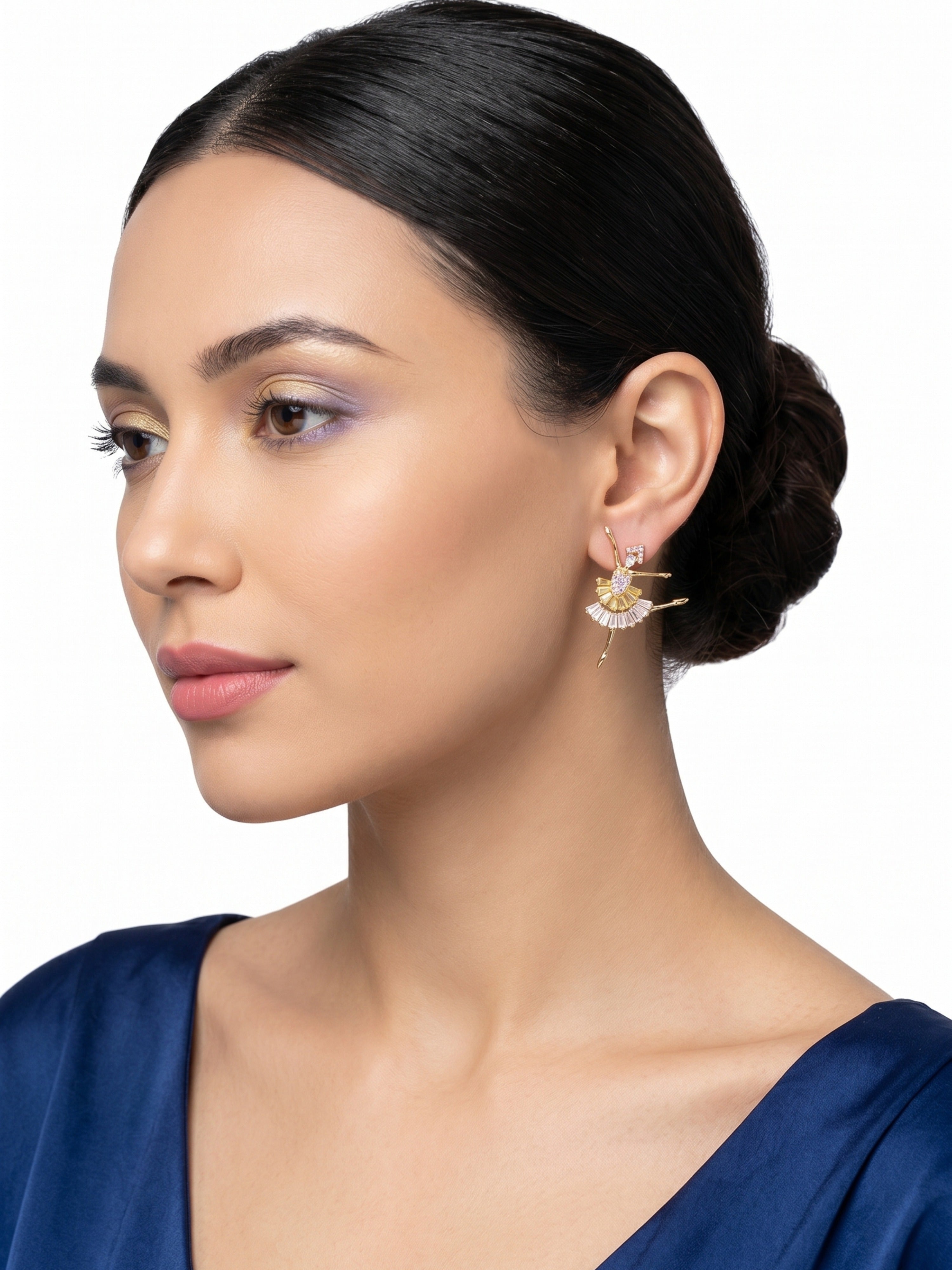 Floral Statement Earrings | White & Soft Yellow | Pearl & Stone Design