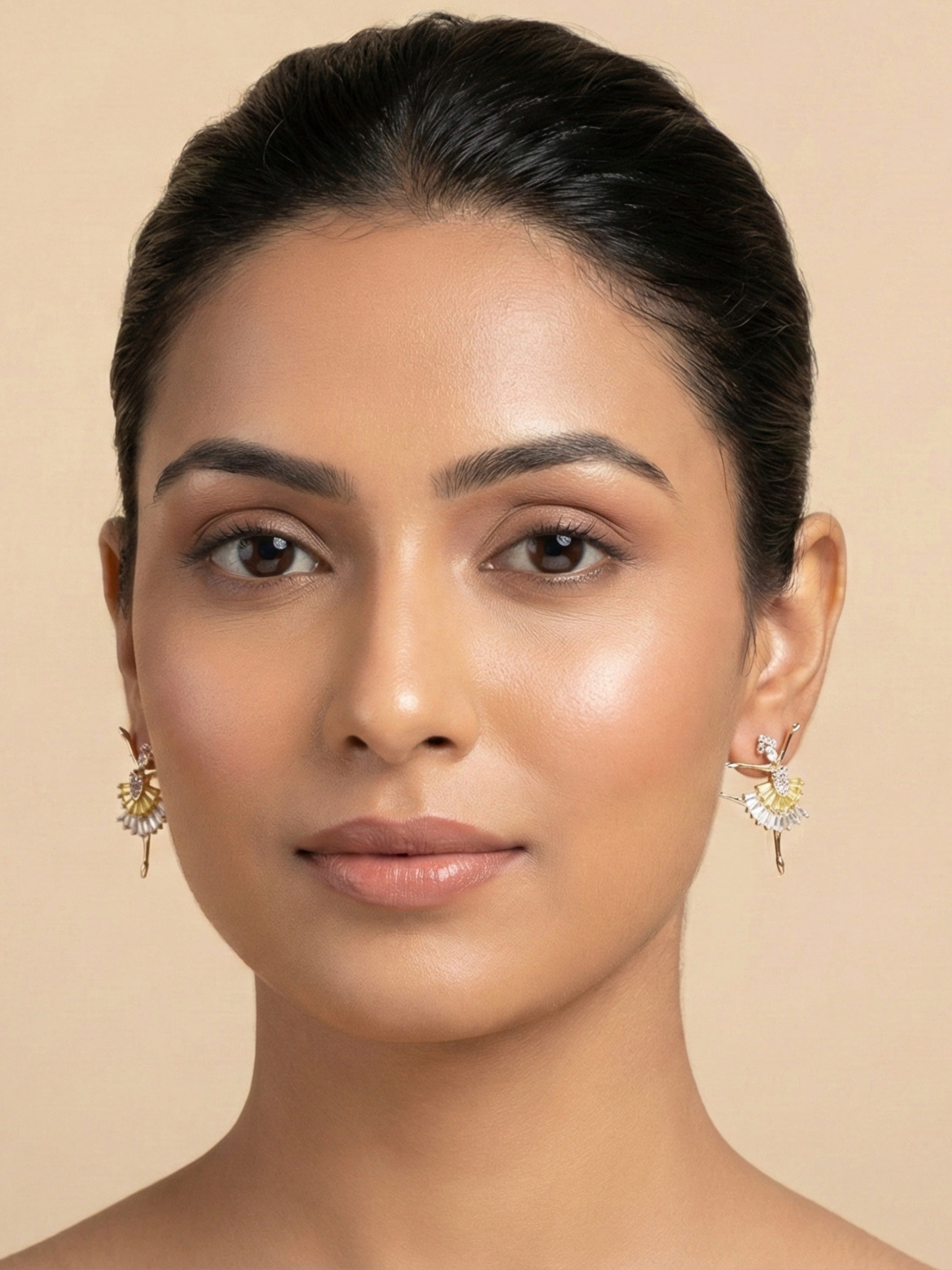 Floral Statement Earrings | White & Soft Yellow | Pearl & Stone Design