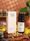 FIRSTLAYER Golden Bloom Essential Oil – Organic Floral Blend for Relaxation & Long-Lasting Fragrance