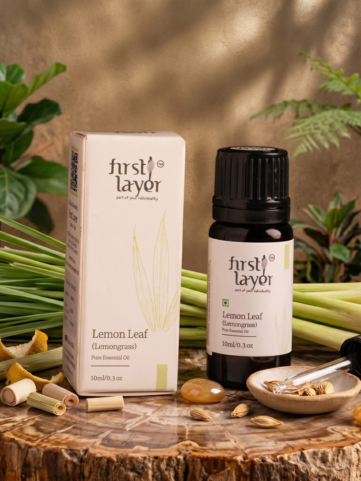 FIRSTLAYER Lemon Leaf Essential Oil – Fresh Citrus Blend for Deep Clean, Relaxation & Long-Lasting Fragrance