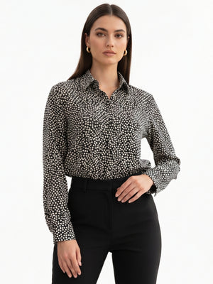 Women Soft Cotton Polka Dot Shirt | Breathable Everyday Style