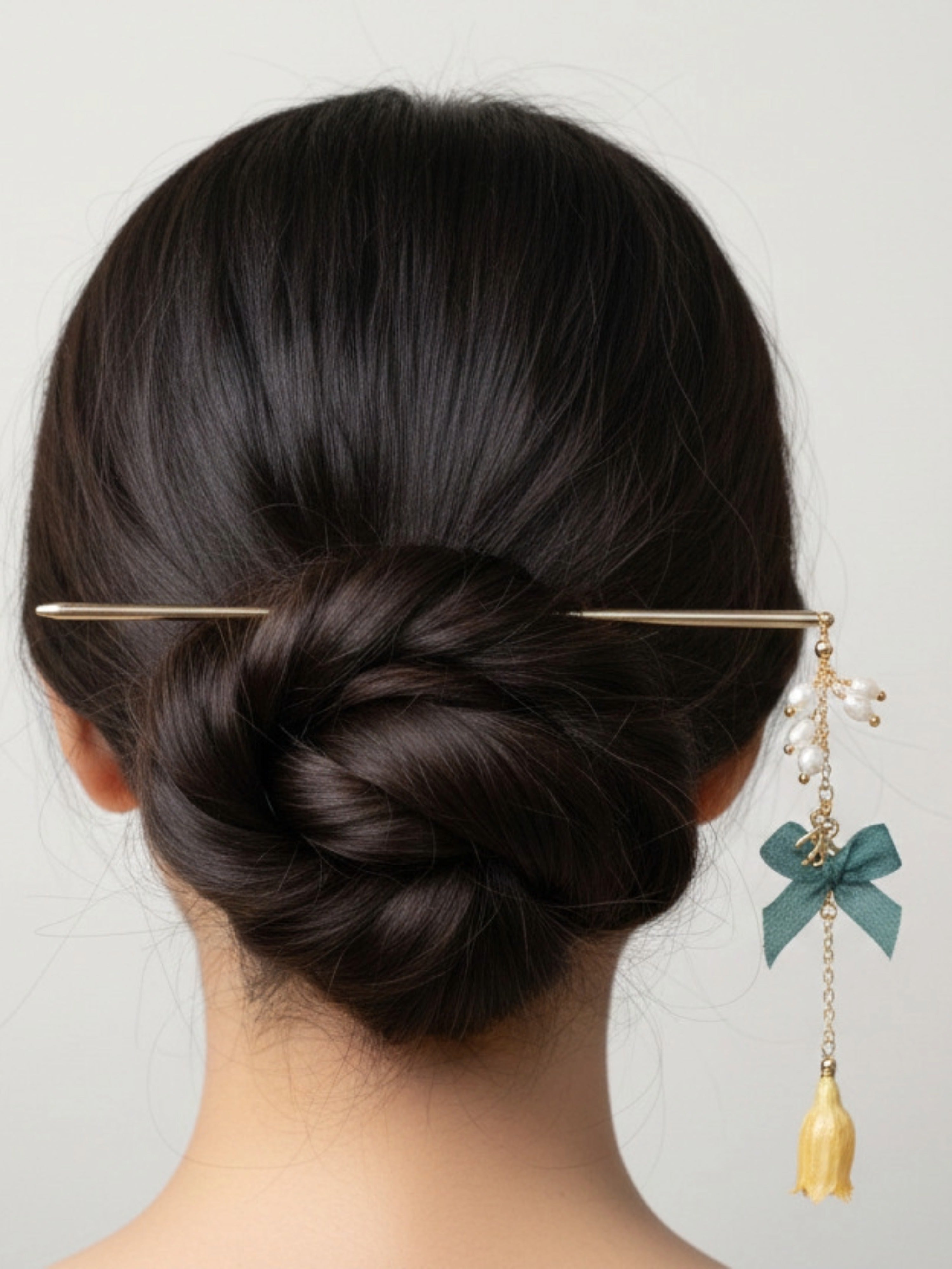 Vintage Style Hairstick Statement Jewellery – Teal Crystal Hair Stick