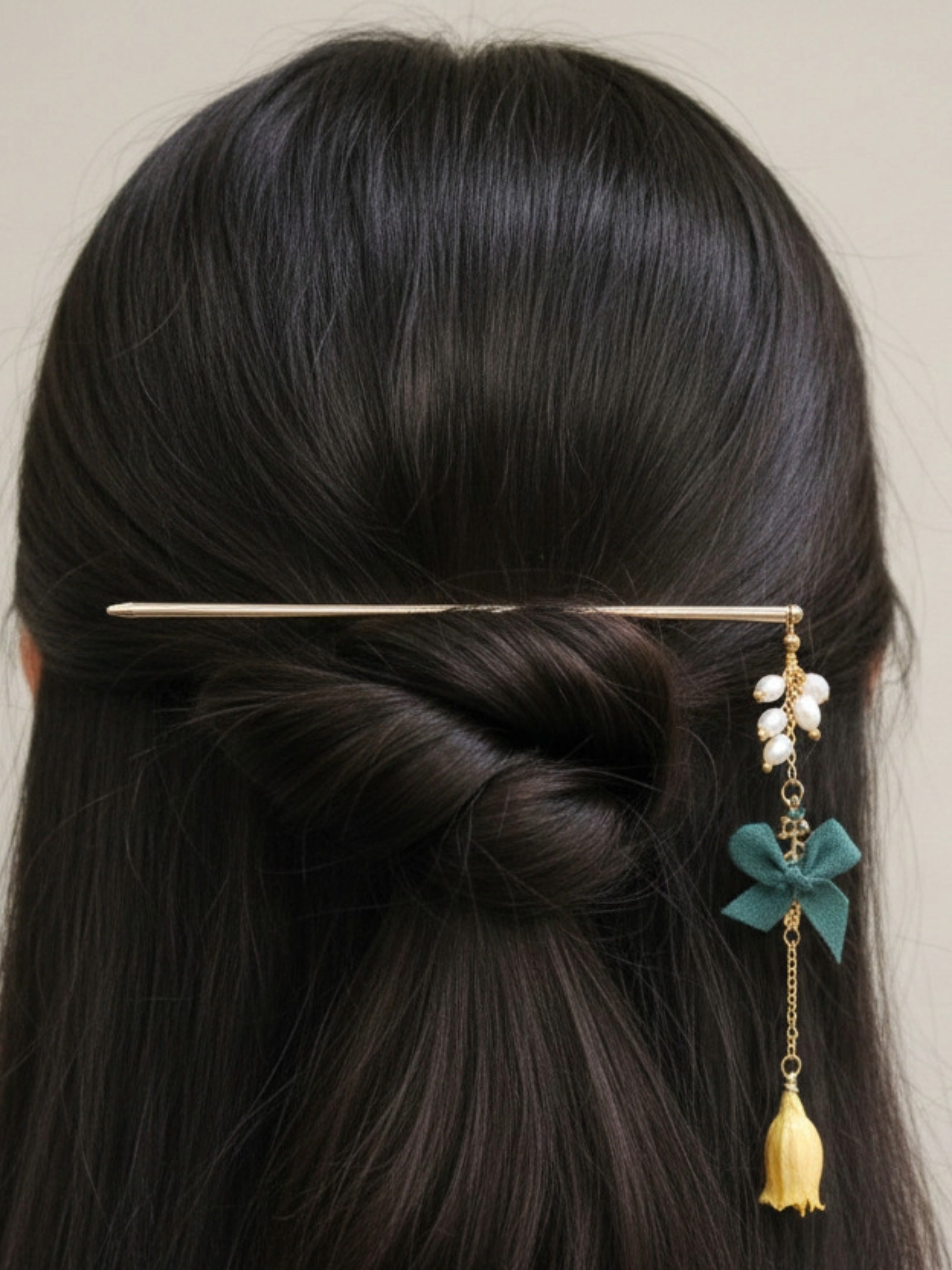 Vintage Style Hairstick Statement Jewellery – Teal Crystal Hair Stick