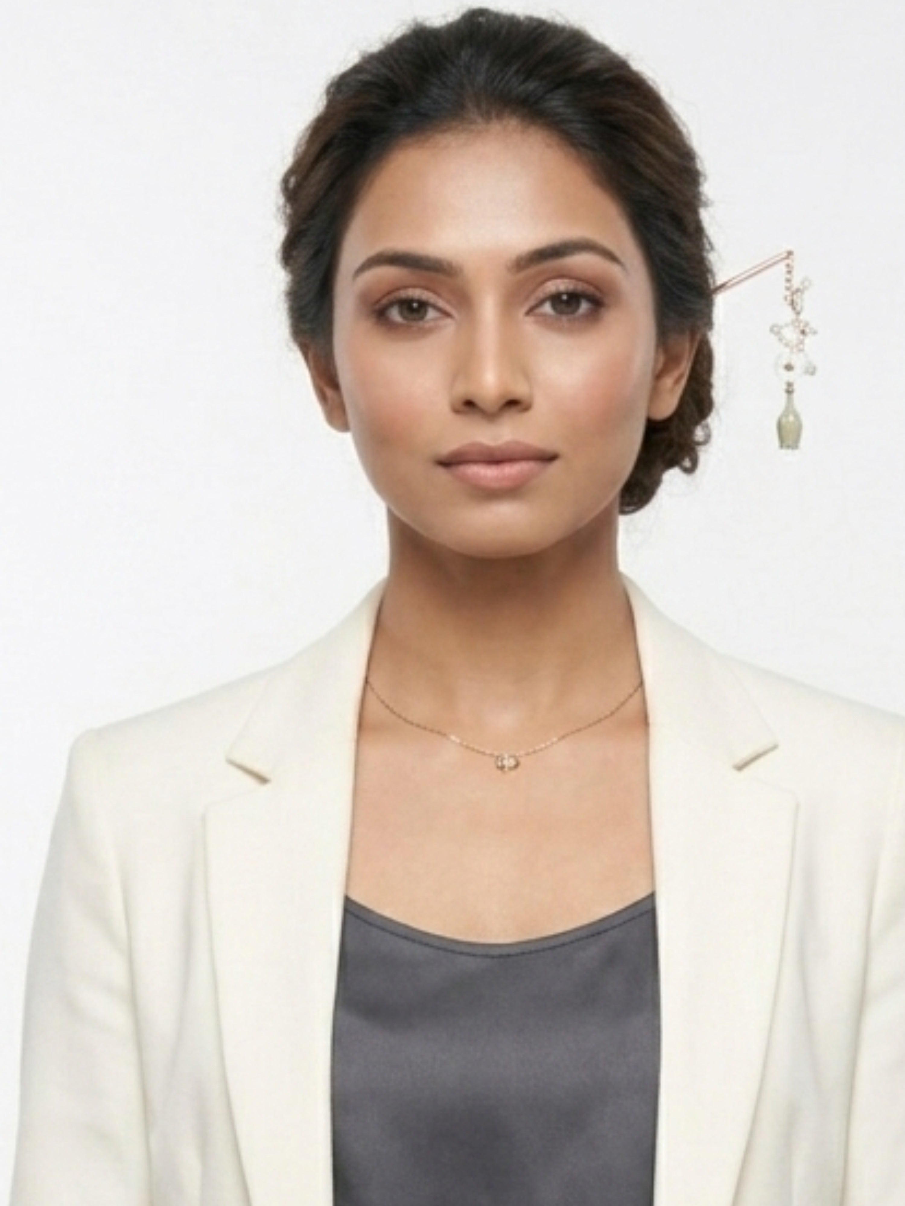 Botanical Root Hairstick Statement Jewellery – Elegant Teal Crystal Hair Accessory