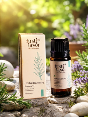 FIRSTLAYER Herbal Harmony Essential Oil – Organic (Rosemary) Herbal Blend for Breathing Support, Stress Relief & Relaxation