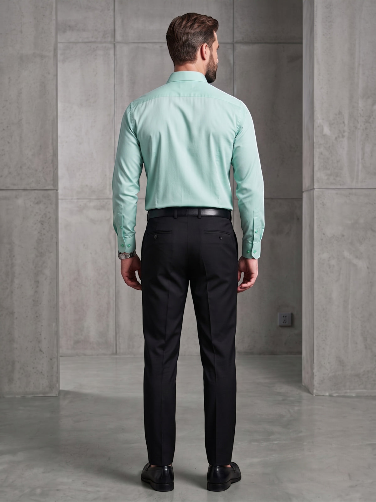 FirstLayer Premium Men's Stretch Silken Shirt | Sage Green