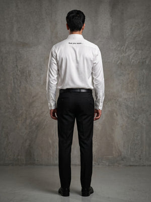 FIRSTLAYER Men's White Polka Satin Shirt | Premium Satin | Regular/Slim Fit | Full Sleeve