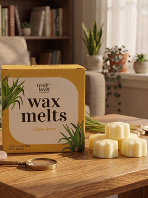 FIRSTLAYER Lemon Grass Wax Melts | Soya Wax Aromatherapy Cubes | Long Lasting Home Fragrance | Safe, Smoke-Free & Eco-Friendly